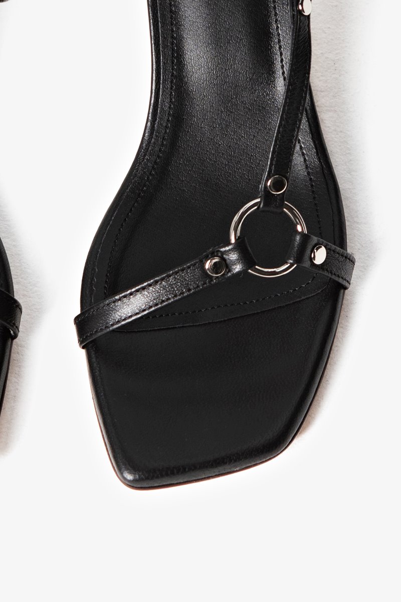 50mm Bare H-strap Sandal (Black)