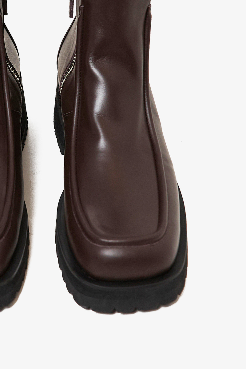 50mm Fernanda Mid-Heel Boots (BROWN)