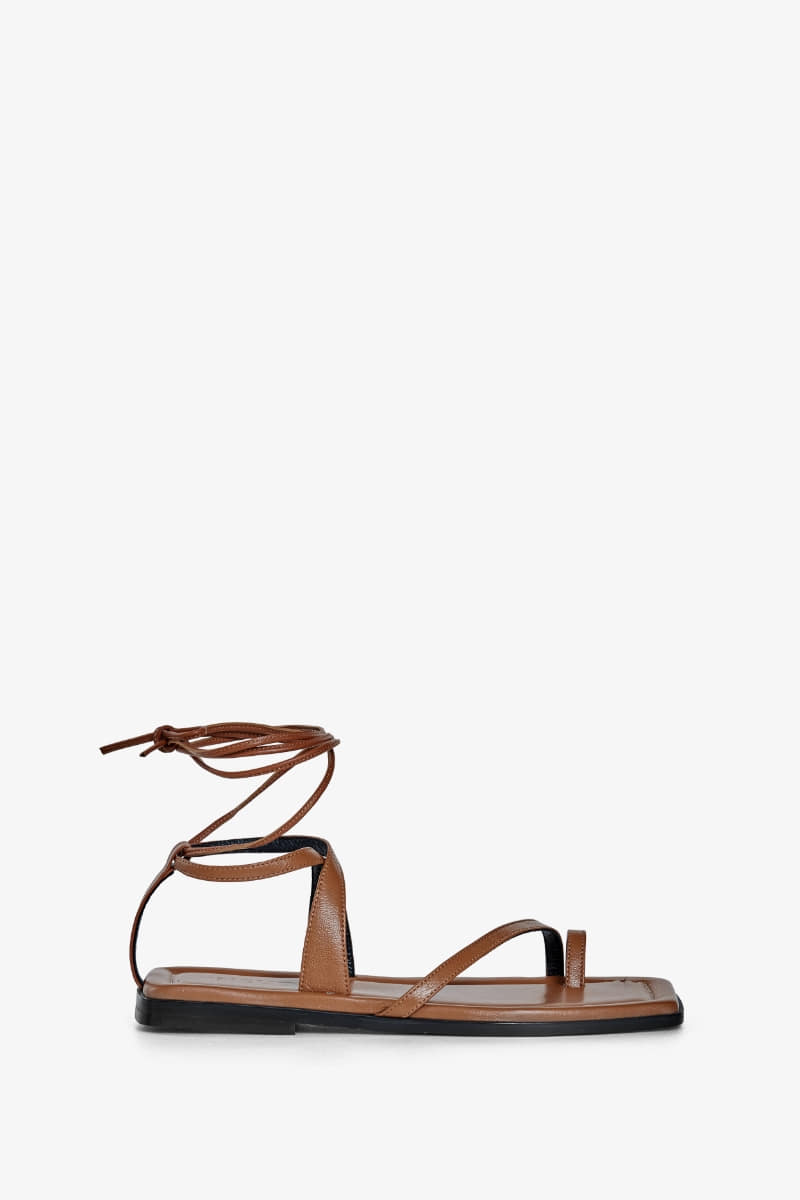20mm Leah Tie-up Sandal (Brown)