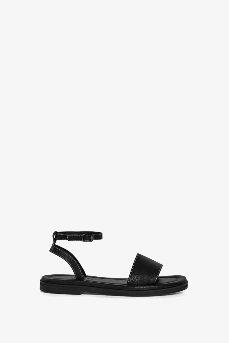 25mm Jose Ankle Strap Sandal (Black)