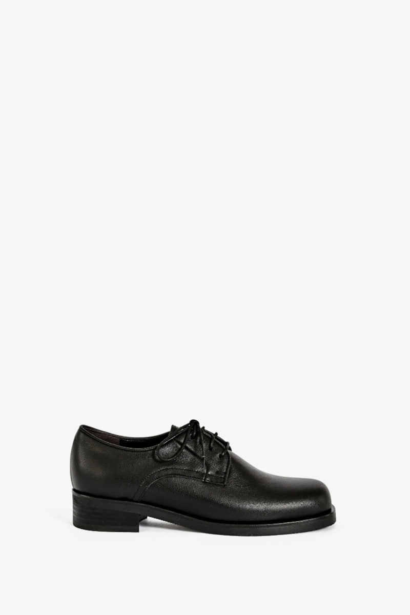 30mm Patrick Square Toe Derby Shoes (Black)