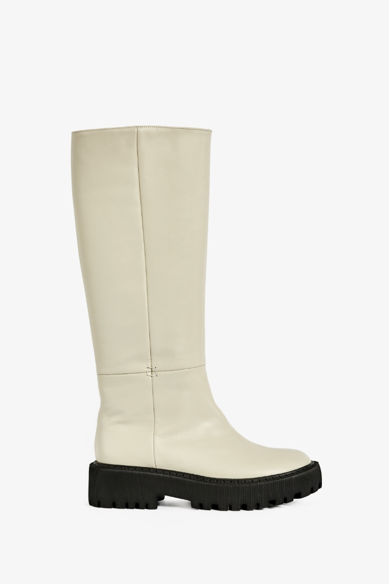 50mm Andrea Riding Tall Boots (White)