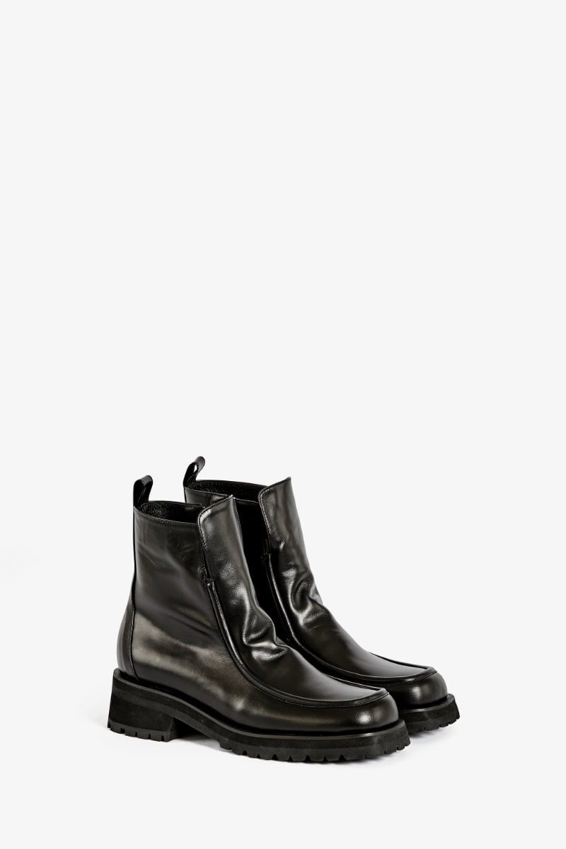 50mm Fernanda Mid-Heel Boots (Black)