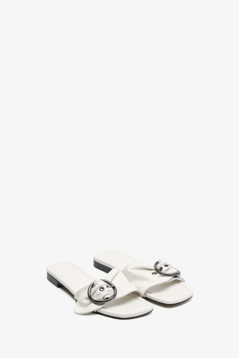 15mm Matisse Shirring Sandal (White)
