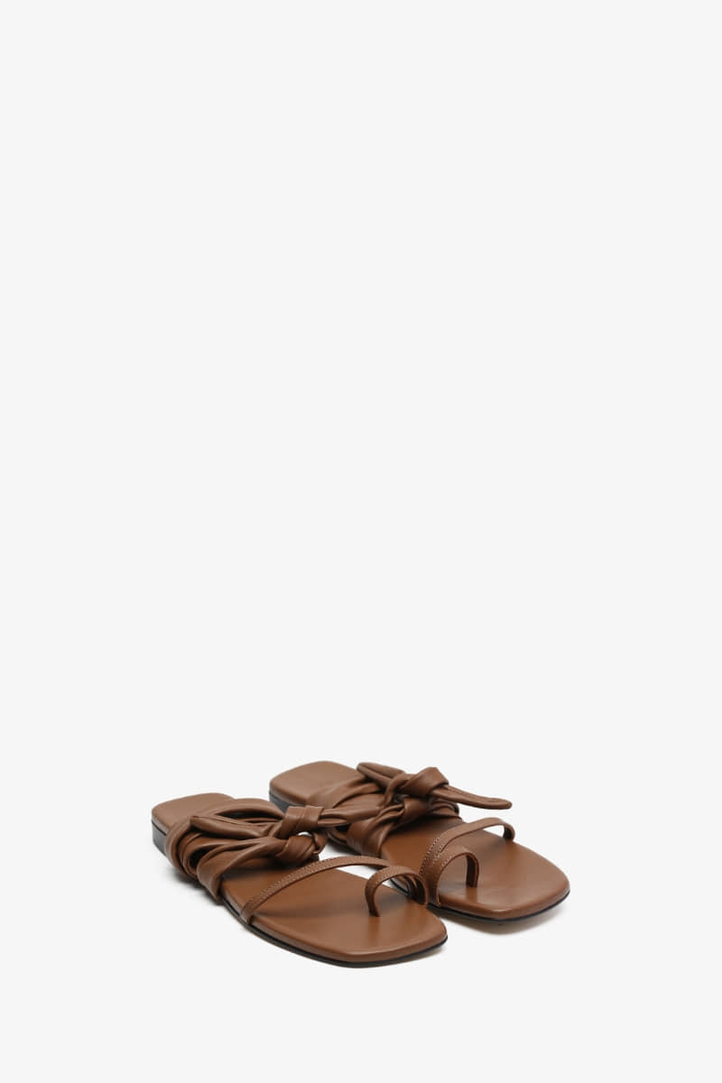 15mm Simon Ankle-Knotted Sandal (Brown)