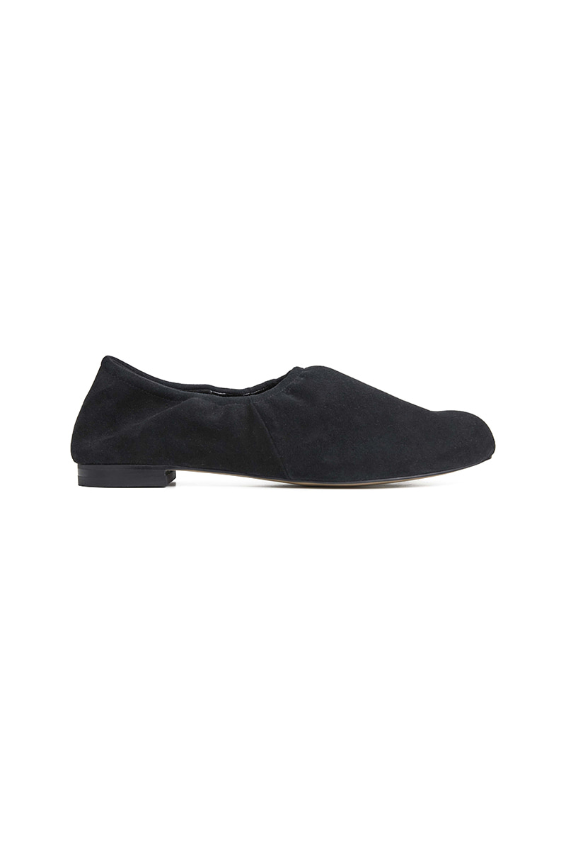 15mm Emma Ballerina Flat Shoes (Black)