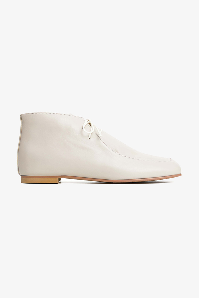 20mm Fabian Square Toe Ankle Boots (Ivory)