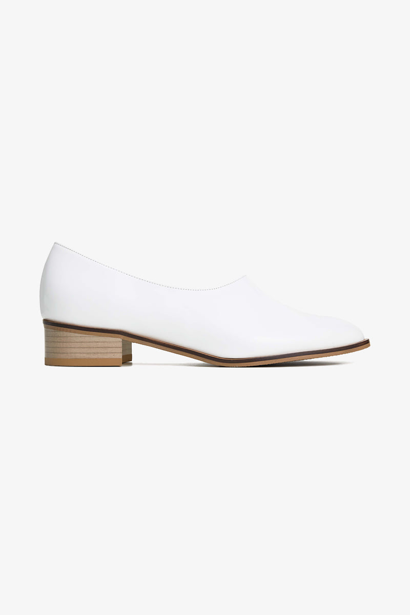 40mm Garcon Slip-on Loafer Shoes (White)