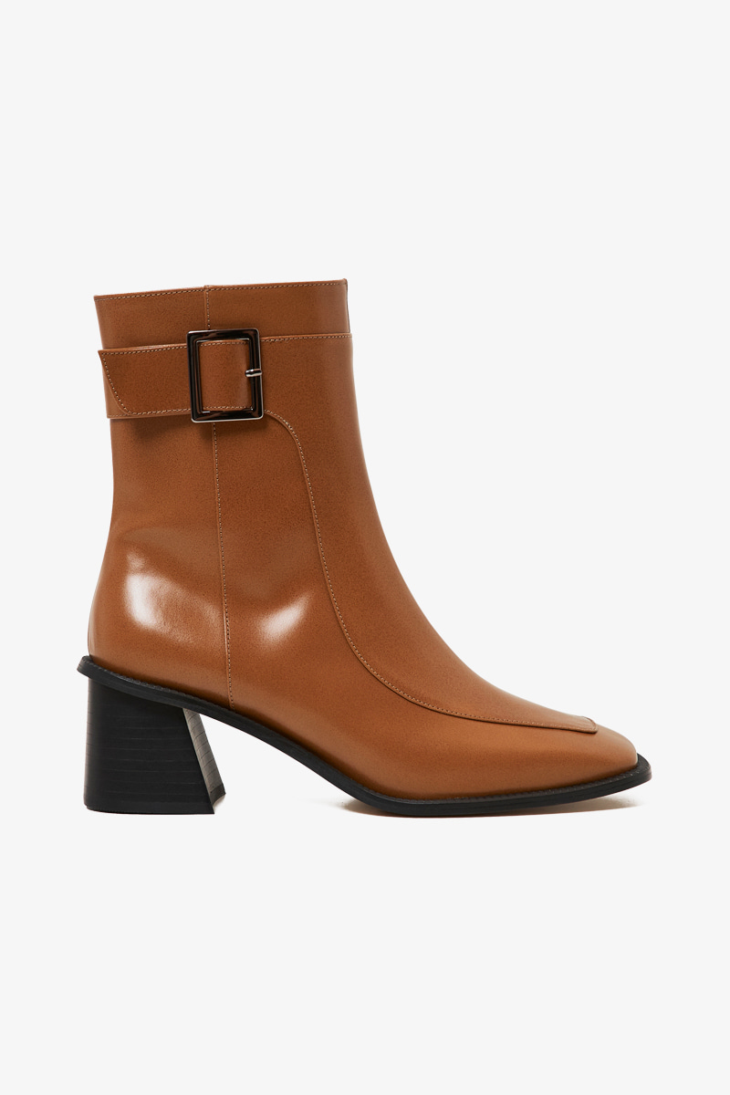 60mm Judd Sqaure Toe Ankle Boots (CAMEL)