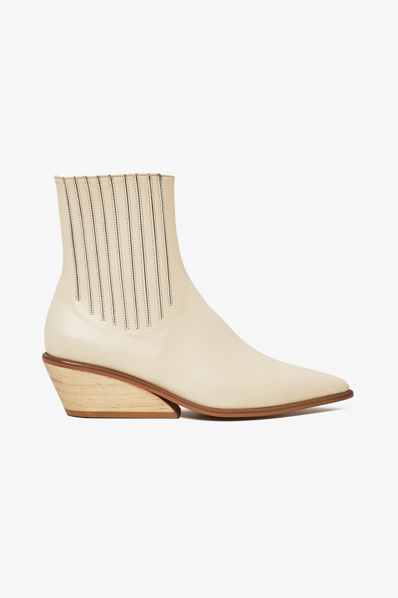 50mm Valerie Wedge-Heel Ankle Boots (WHITE)