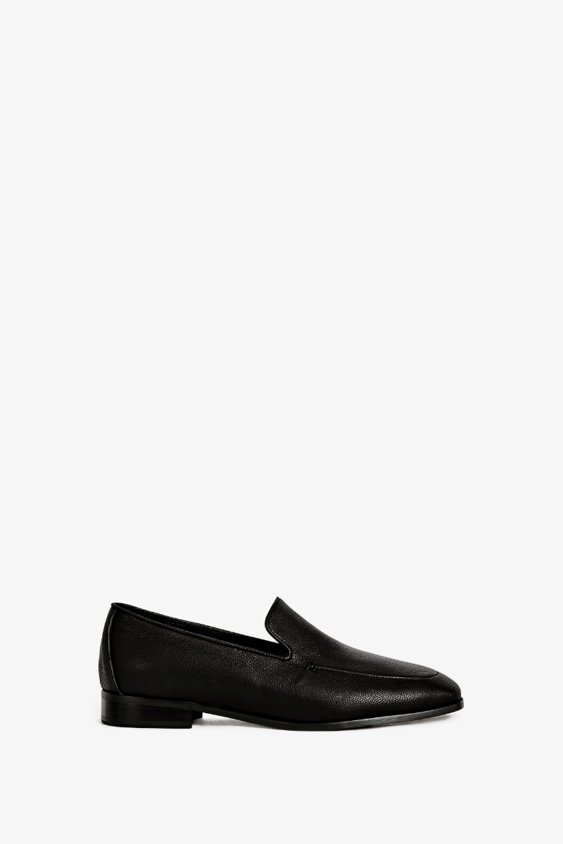 25mm Enzo Soft Leather Loafer (Black)
