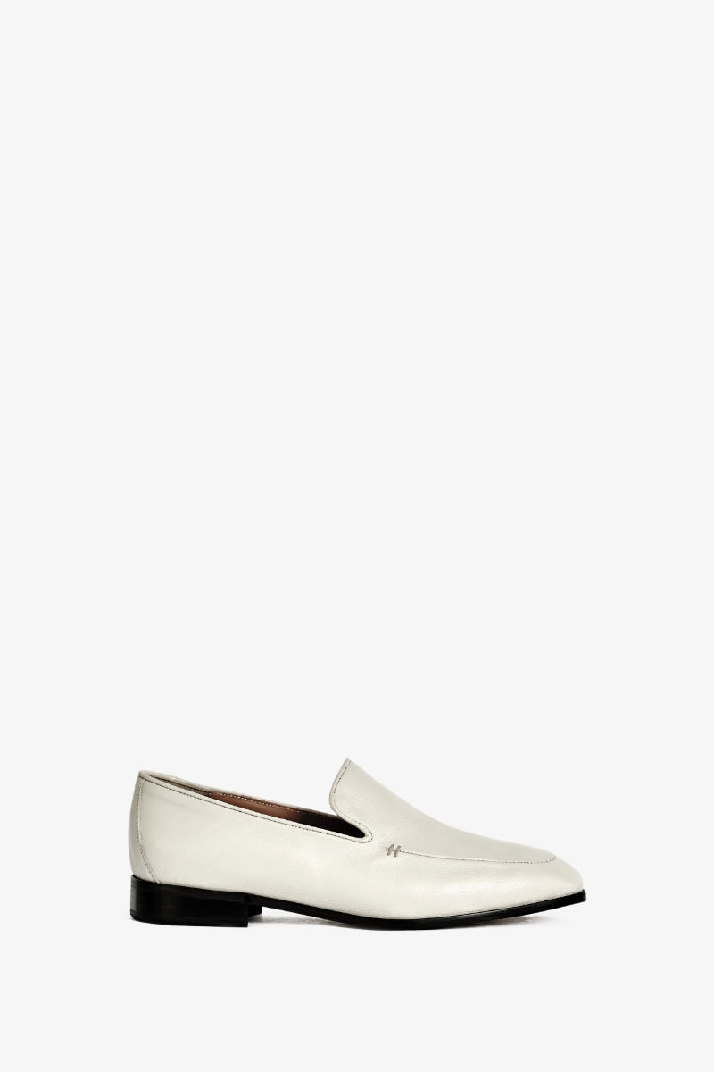 25mm Enzo Soft Leather Loafer (Ivory)