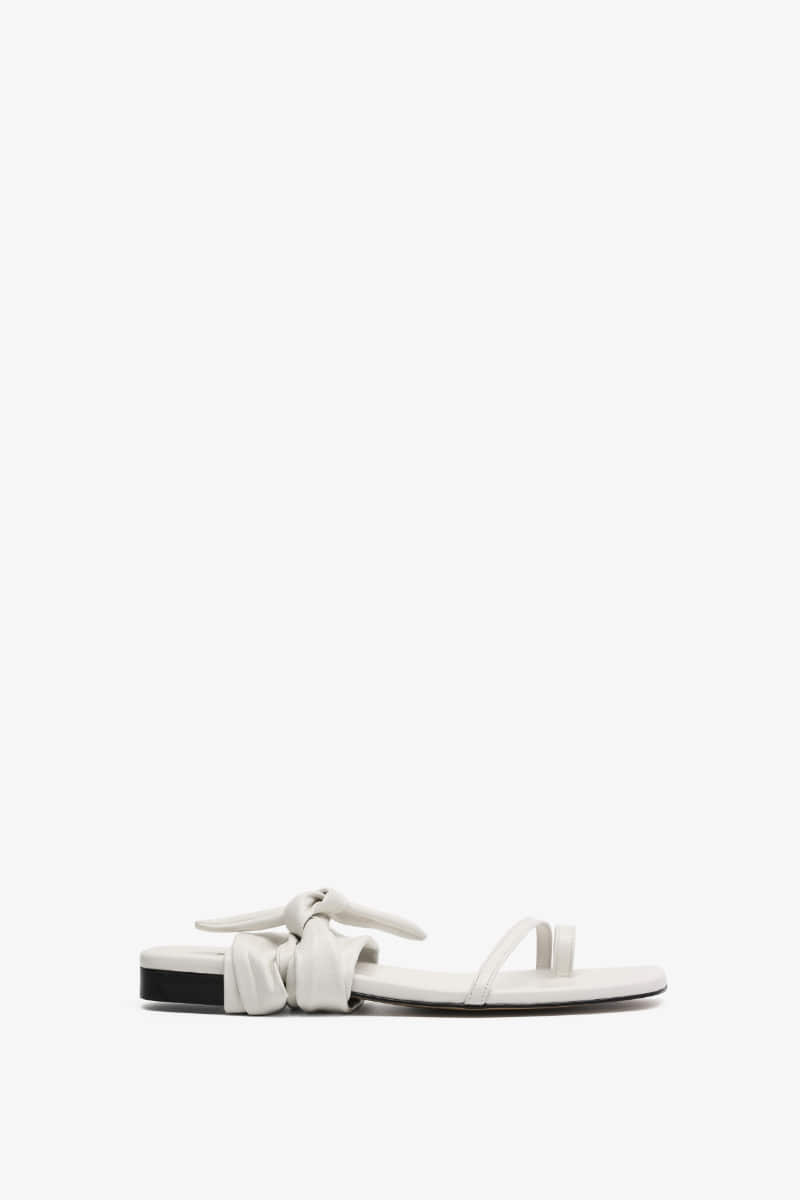 15mm Simon Ankle-Knotted Sandal (Off White)