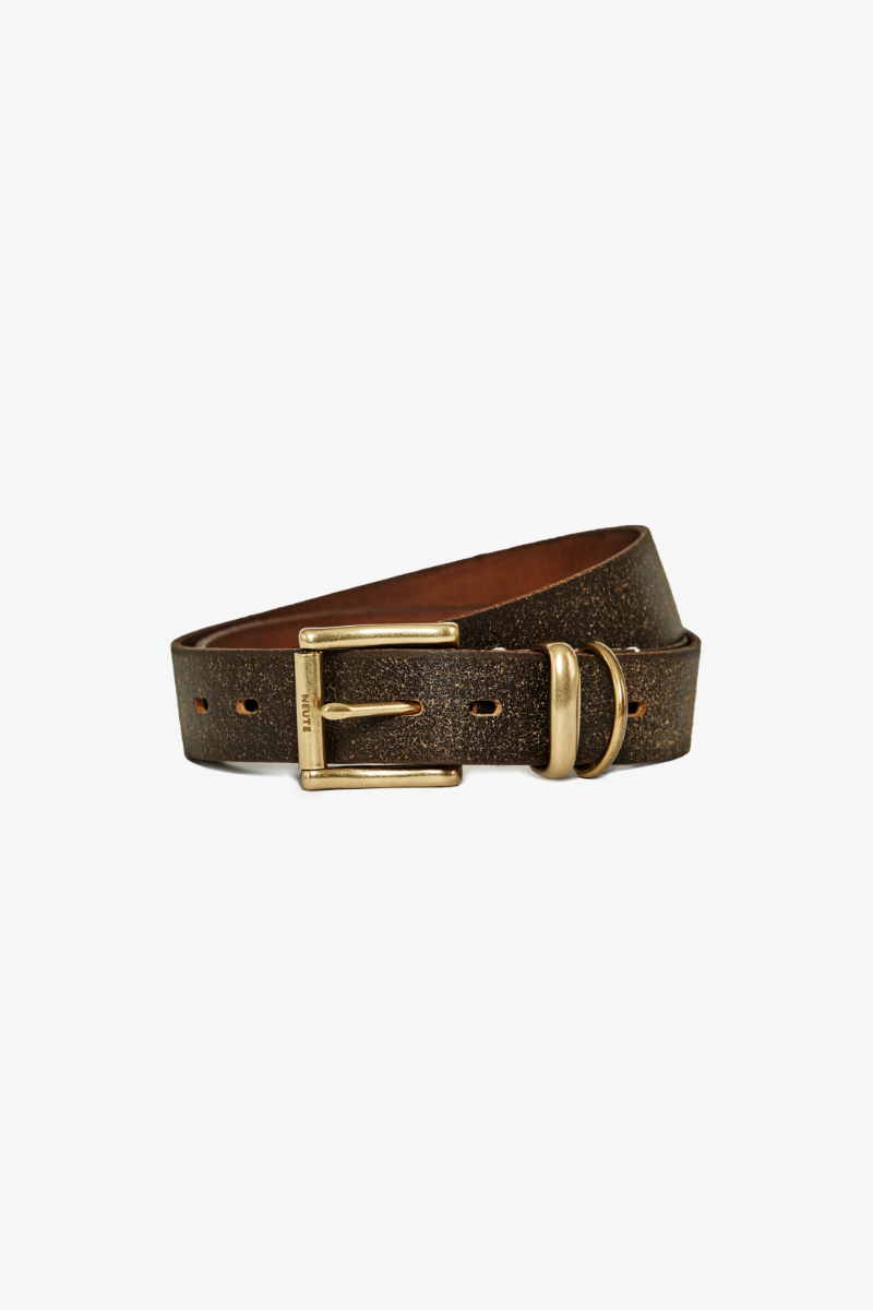 Vintage Vegetable Leather  Belt (Brown)